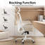 Chaise de bureau ergonomique avec appui-tête, accoudoirs et support lombaire réglable pour un bureau à domicile et un bureau confortables