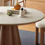 Table de salle à manger ronde de style milieu du siècle-437937953-437937955