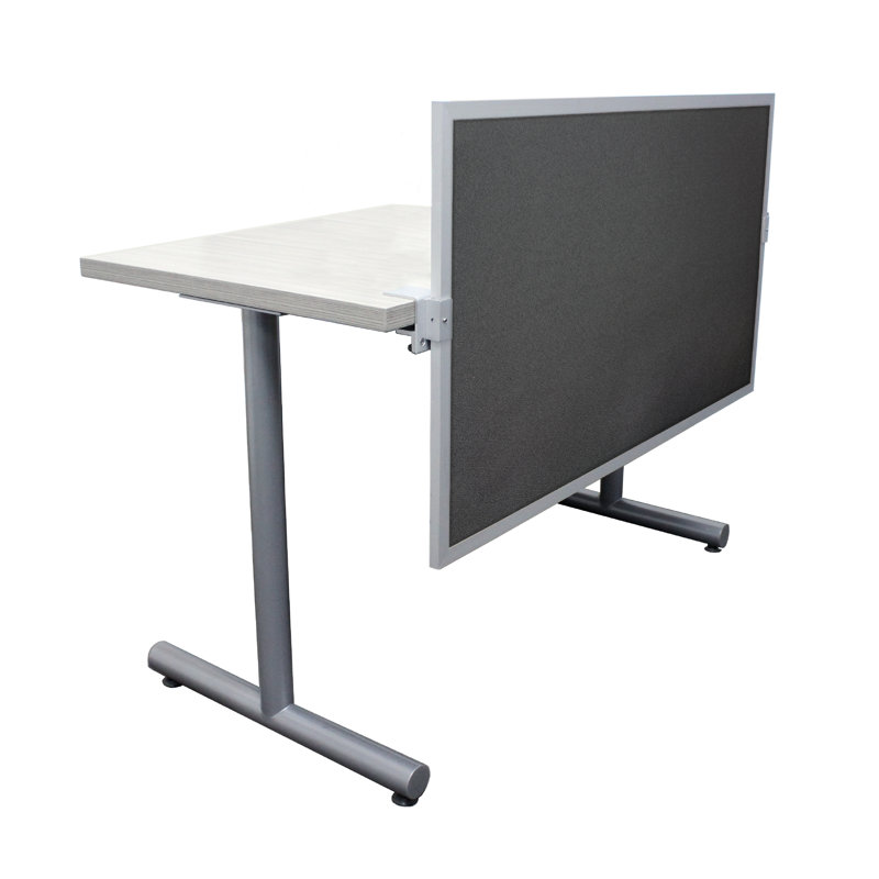 Panneau d'intimité acoustique fixé au bureau, Zéro, En aluminium, H 18 po x l 24 po x p 0,63 po