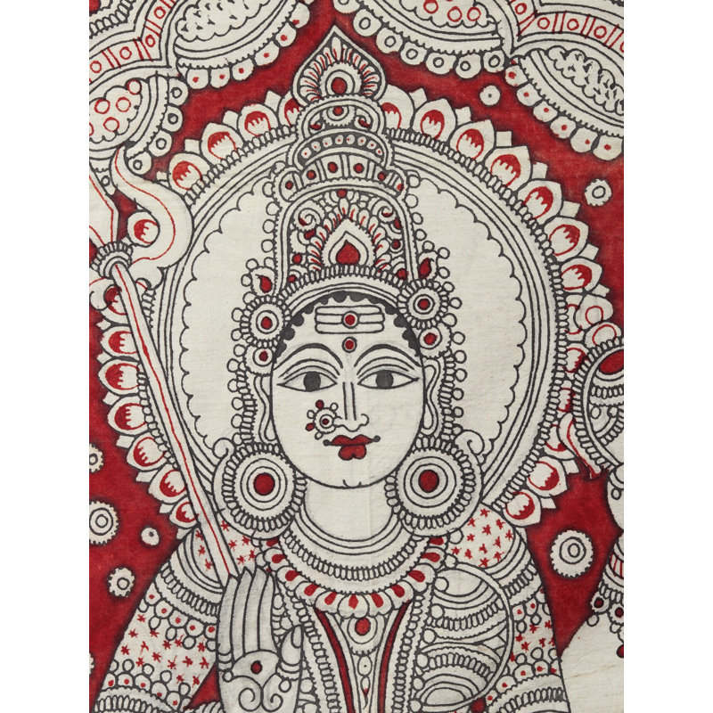 Huit déesses à bras Durga | Kalamkari, peinture sur coton