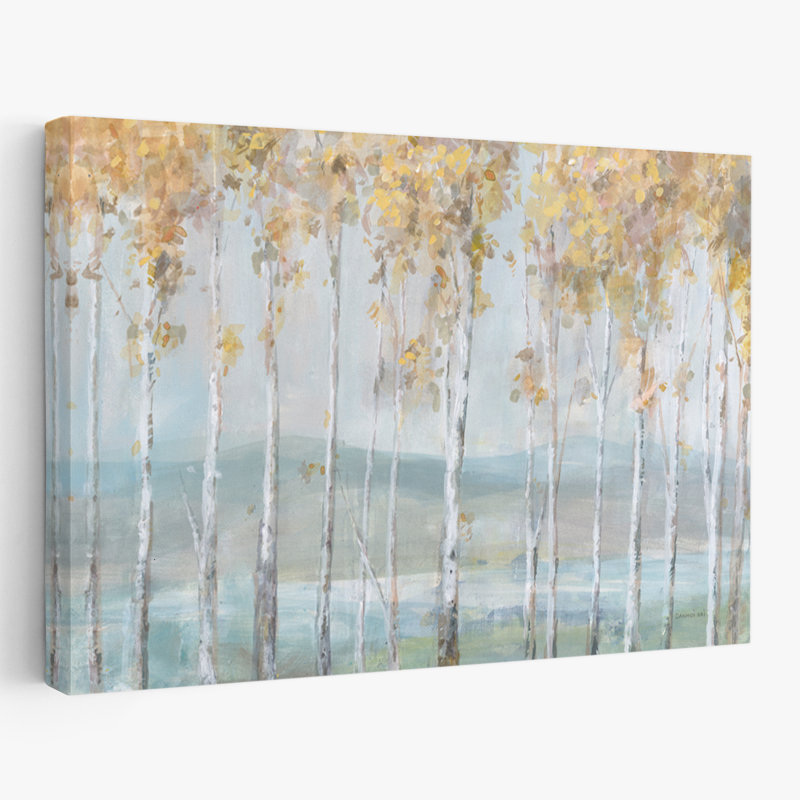 Automne et bouleau Lakeview Birches Art, H 40 po x l 60 po