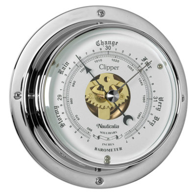 4 cm Solar Powered Wireless Outdoor Clock Barometer