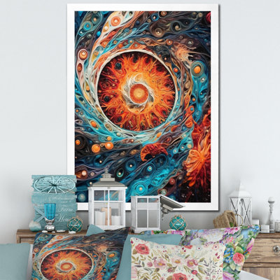 " Orange Turquoise Galactic Cosmic Universe "