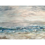 Surfing In The Rain - Artist Enhanced Canvas Print