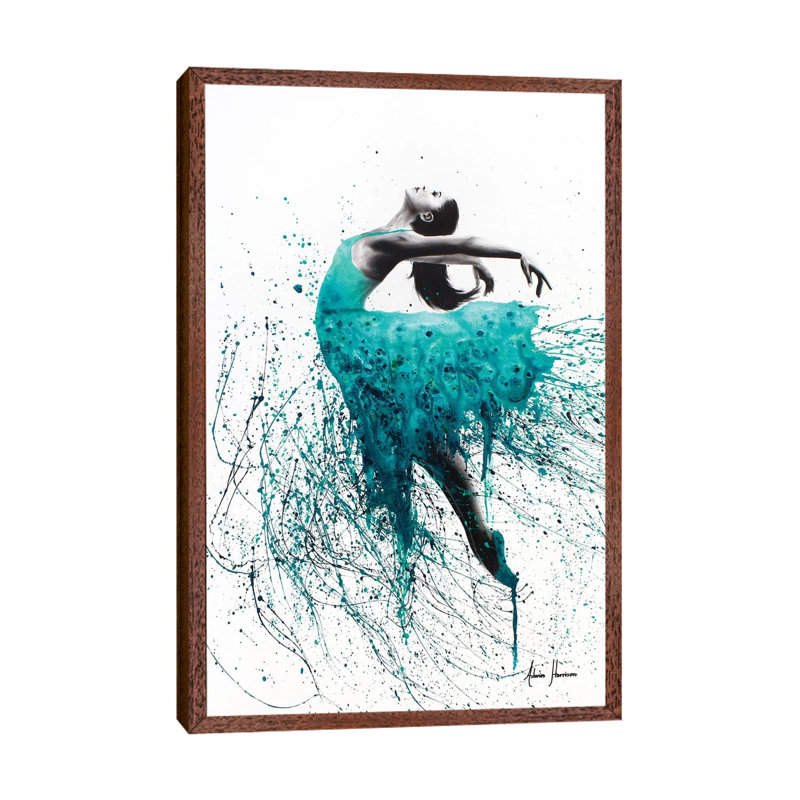 Kingfisher Woman by Ashvin Harrison - Print on Canvas, 152.5 cm H x 101.5 cm W, Classic Brown Wood Framed