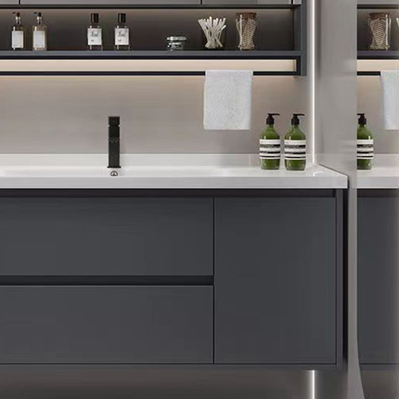 Stylish minimalist style bathroom cabinet, Black