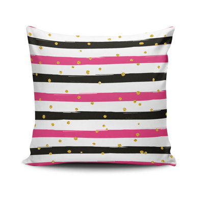 Cedella Soft and Cozy Square Cushion, 17.3 x 17.3 inches, 50% Cotton / 50% Polyester | Machine Washable at 104°F, Ironable, Silicone Filling, Concealed Zip Closure | Perfect for Home Decor, Comfort, and Style