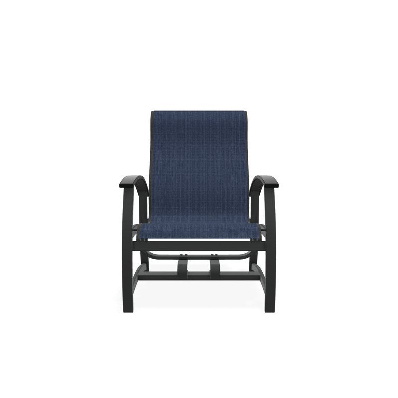 Belle Isle Outdoor Lounge Chair, Graphite, Destiny Steel