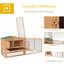 Ludovic Rabbit Hutch Guinea Pig Hutch 2 Tier with Run for Outdoor Garden