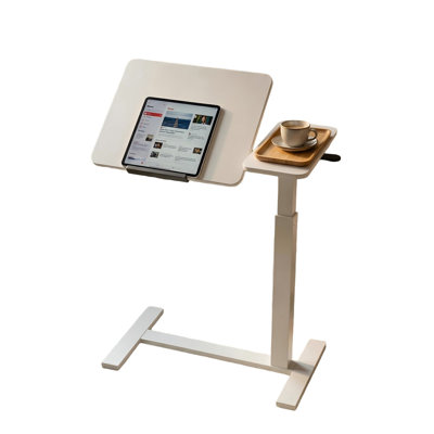 Mobile Adiustable Standing Desk,
Overbed Bedside Desk With Flip Desktop And 4 Wheels, Height & Angle Adjustable Rolling Laptop Table,Portable Over Bed Desk For Home, Office, Study, Hospital. White