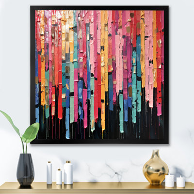 Pink Digital Melodic Fusion IV - Abstract Collages Wall Art