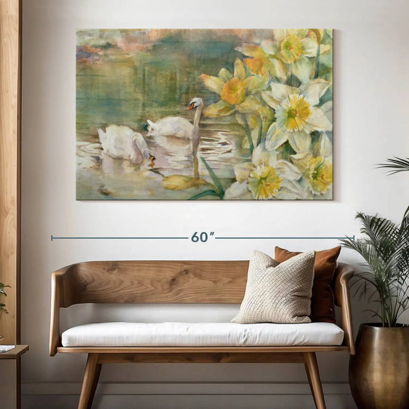 Harnek Swans At Hurst, 34" H x 51" W