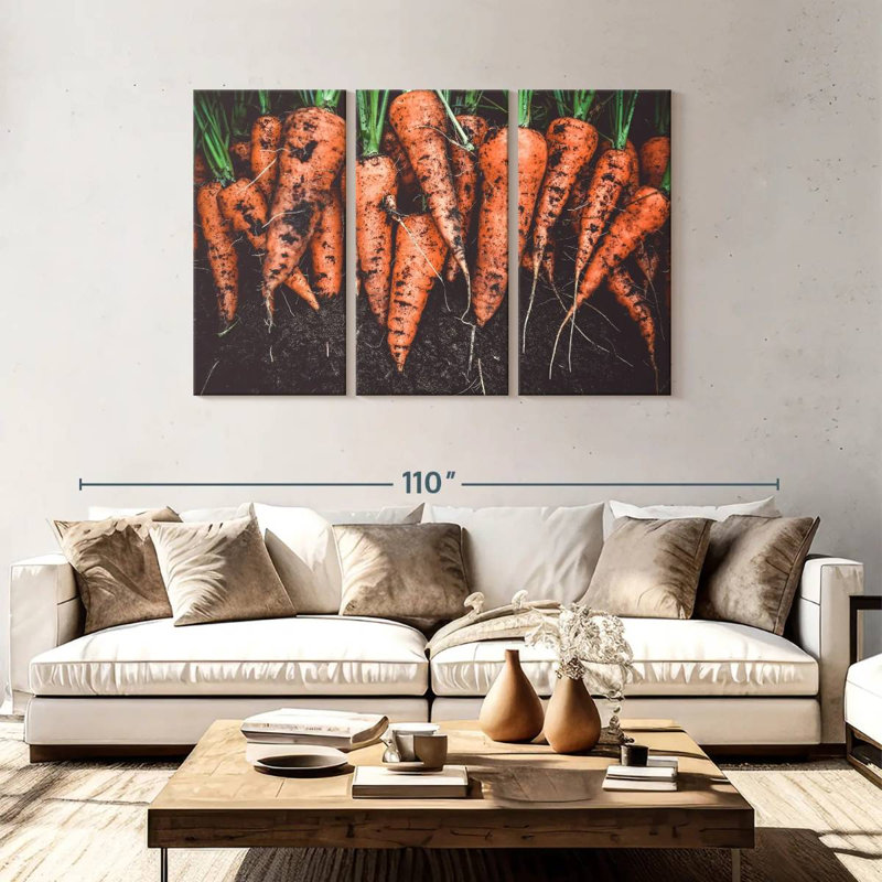 Récolte de carottes Yarlin, H 48 po x l 74 po