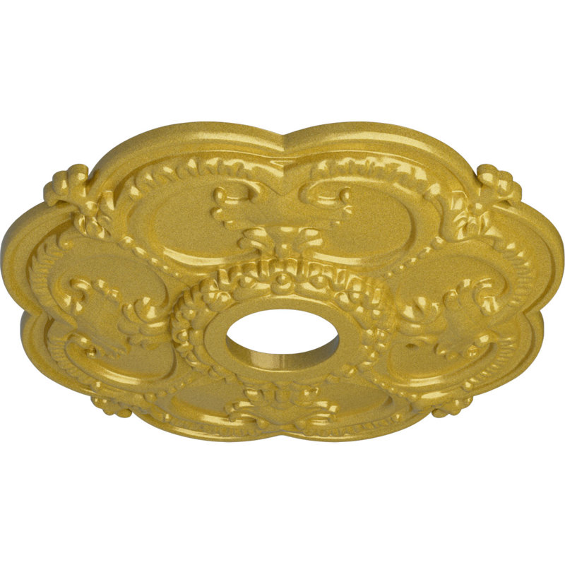 Médaillon de plafond Endurathane Orléans, P 17 5/8 po x P 3 5/8 po x P 1 7/8 po (convient aux auvents jusqu'à 4 5/8 po), finition perle noire peinte à la main