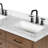 Tidworth Solid Wood Double Bathroom Vanity with 1.5'' Carrara Marble Top-807709626-812777082