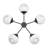 Stoll 5-Light Chandelier Matte Black with Opal Glass