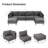 Gurshawn Wicker Sectional Seating Group with Cushions-375914686