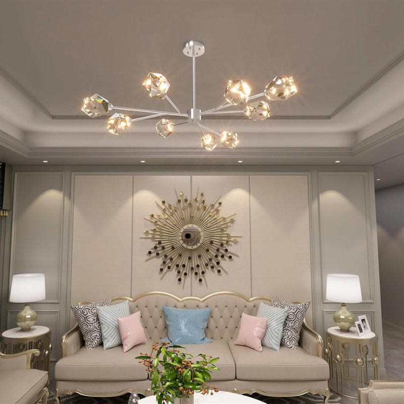 Markryan 9 - Light Crystal Dimmable LED Sputnik Modern Linear Chandelier