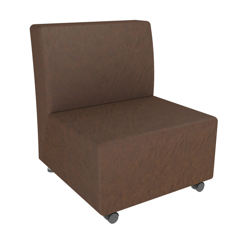 Chaise mobile rembourrée Pro Series, Brun foncé