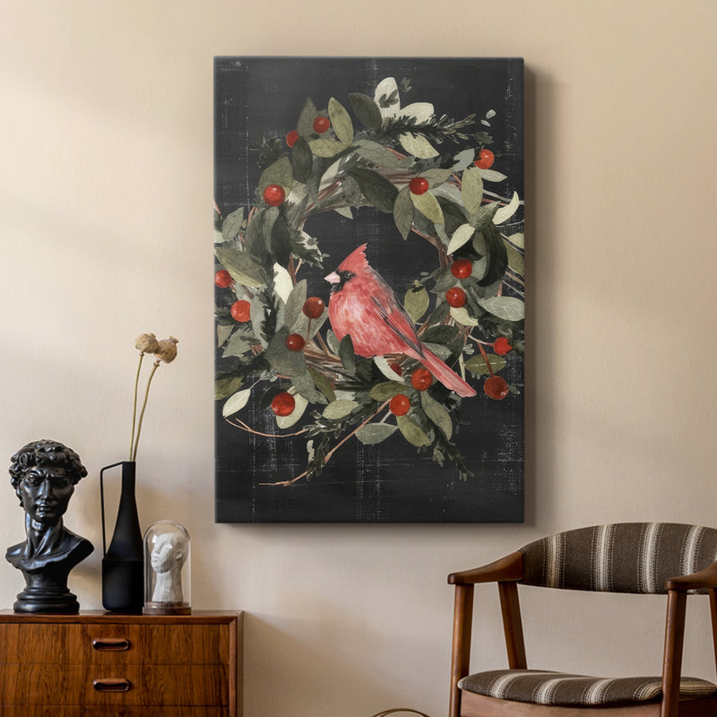 Cardinal de Noël I - galerie Cavas sur mesure, H 12 po x l 8 po