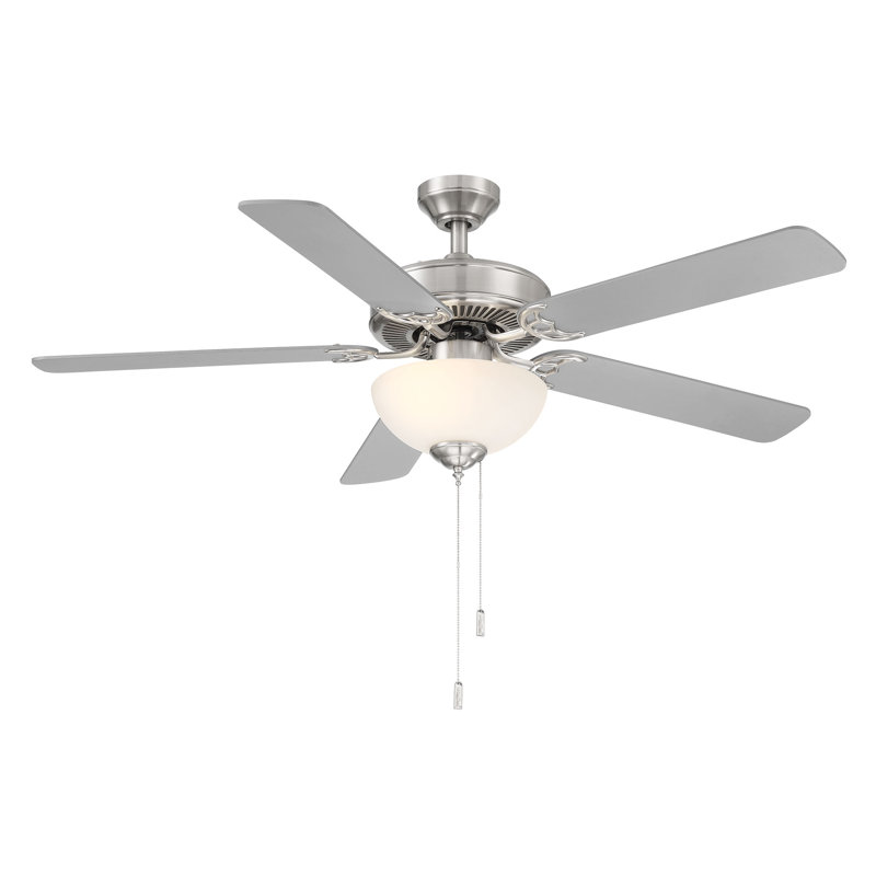 Ventilateur de plafond standard à 5 pales 52 po avec chaînette et ensemble d'éclairage inclus Clarkie