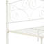 Lit double en métal blanc avec construction - Conception moderne, silencieuse et silencieuse, facile à assembler, sans sommier tapissier, convient à un matelas de 8 pouces et plus, poids maximal de 600 lb en blanc, look d'apparence, structure solide