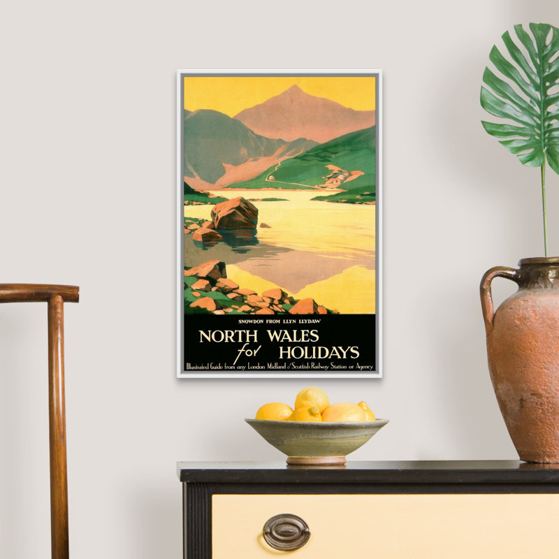 «North Wales for Holiday», affiche rétro par Roger Broders, reproduction d'art sur toile encadrée par Roger Broders