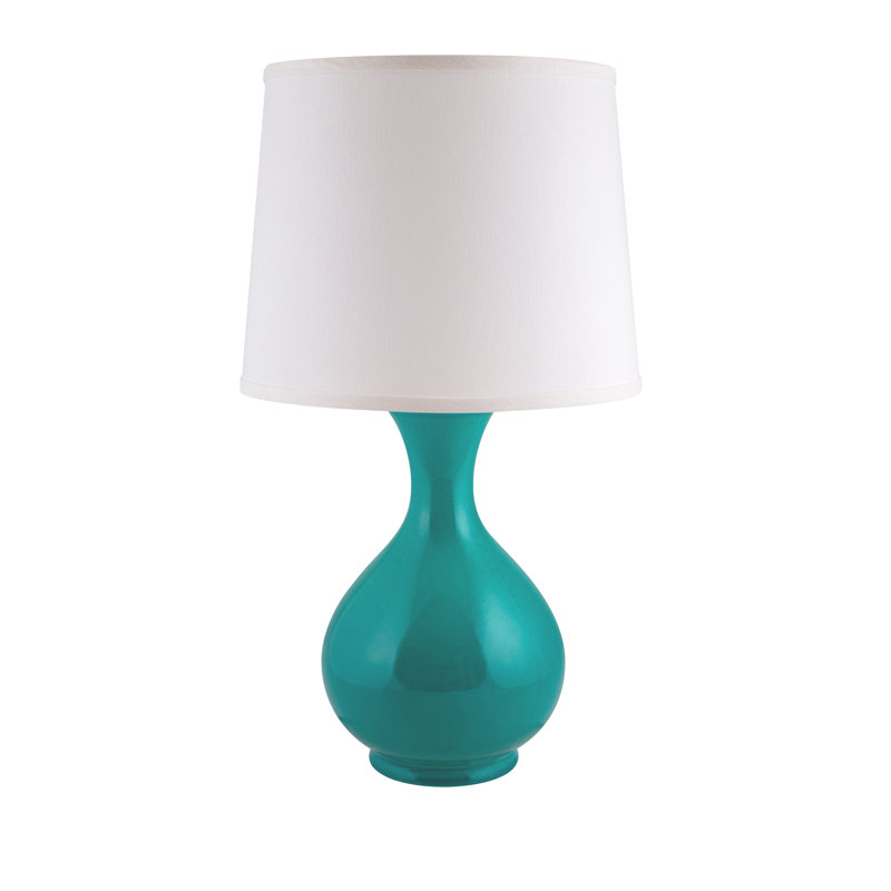Babitz Ceramic Table Lamp, Turquoise