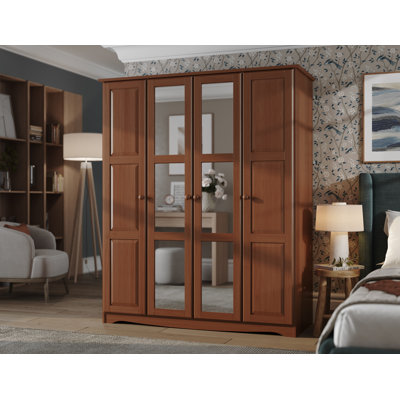 Armoire-penderie 100% bois massif Arieyana