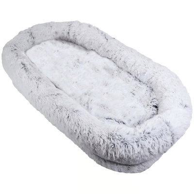 Human Dog Bed, 71'' Size Fits You And Pets, Washable Faux Fur Dog Bed For People Doze Off, Napping Orthopedic Dog Bed Xmas Christmas Gift