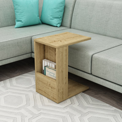 Side End Table With Storage Shelf Charles