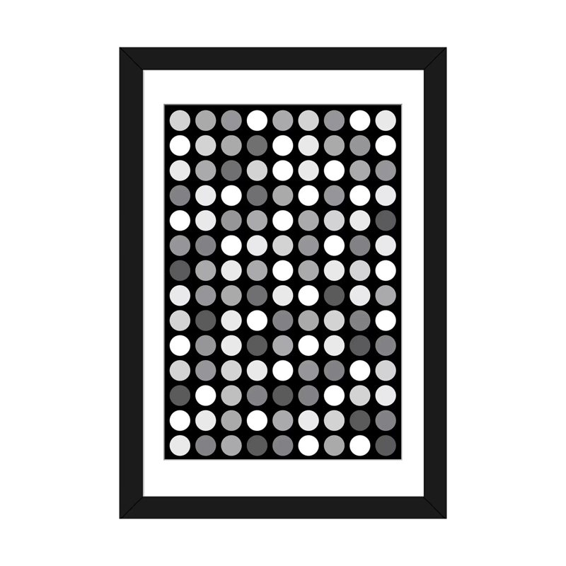 « black black » par les designers, impression sur toile tendue, H 24 po x l 16 po x P 1 po, Papier d'art encadré noir, Blanc