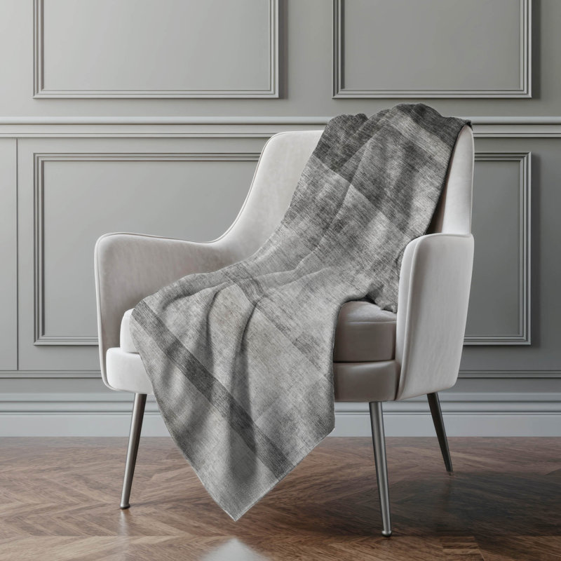Jeté en sherpa Addison, Dégradé gris