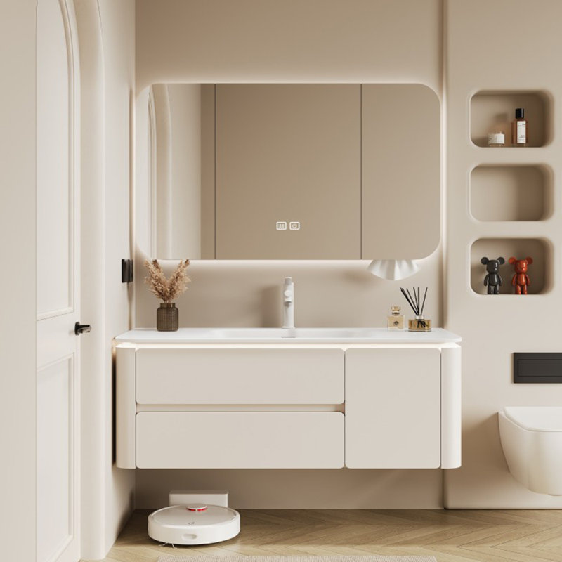 Modern cream style bathroom cabinet