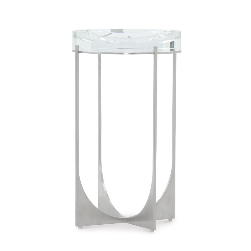 Table à martini Svelte I, argent, H 20,5 po x l 12 po x P 12 po