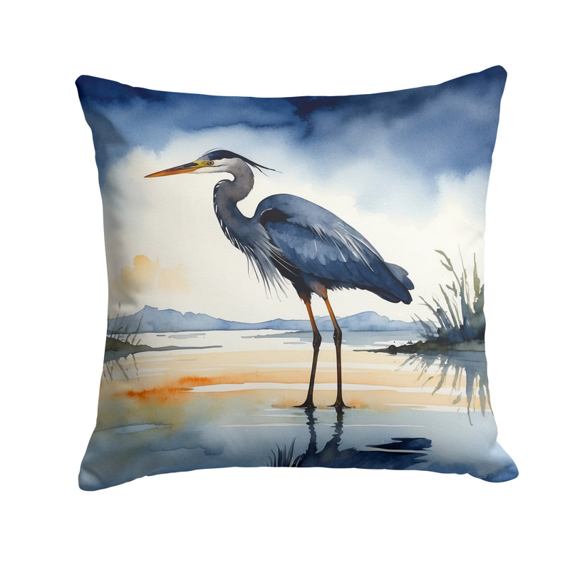 Coussin Blue Heron, Carré 14 po