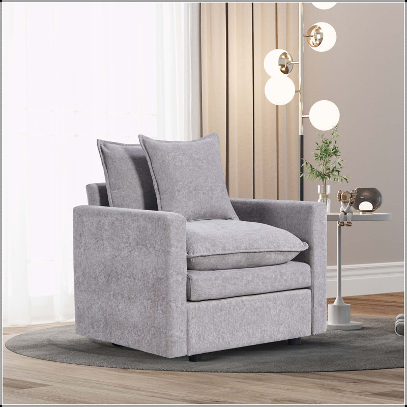 Canapé Chenille, Gris