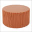 Table basse ronde en terre cuite MGO, table d'appoint cylindrique texturée ondulée, pré-assemblée, capacité de 66 lb, utilisation intérieure et extérieure-133668645