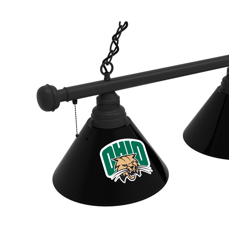 3 - Light Pool Table Lights Pendant, Black, Ohio Bobcats