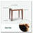 Red Oak Solid Wood Bedroom Vanity Stool-2040500204