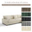 Canapé modulaire rembourré 3 pièces en flanelle de fourrure de lapin blanche avec accoudoirs et coussins décoratifs 3 pièces-1467457580