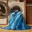 Tapis bleu foncé et éclectique lavable à la machine Kayak-1231496231