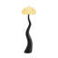 Lampe sur pied rotative moderne en tissu et moulure rotative