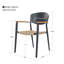 Ensemble de 4 chaises de patio en aluminium empilables