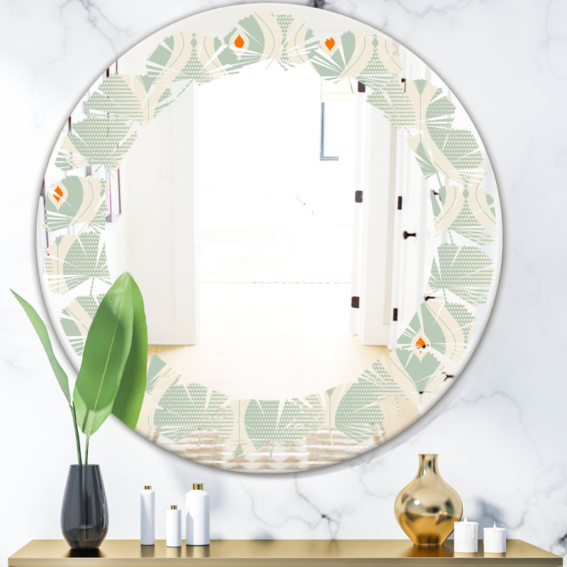 Miroir mural Leaves, H 23,6 po x l 23,6 po