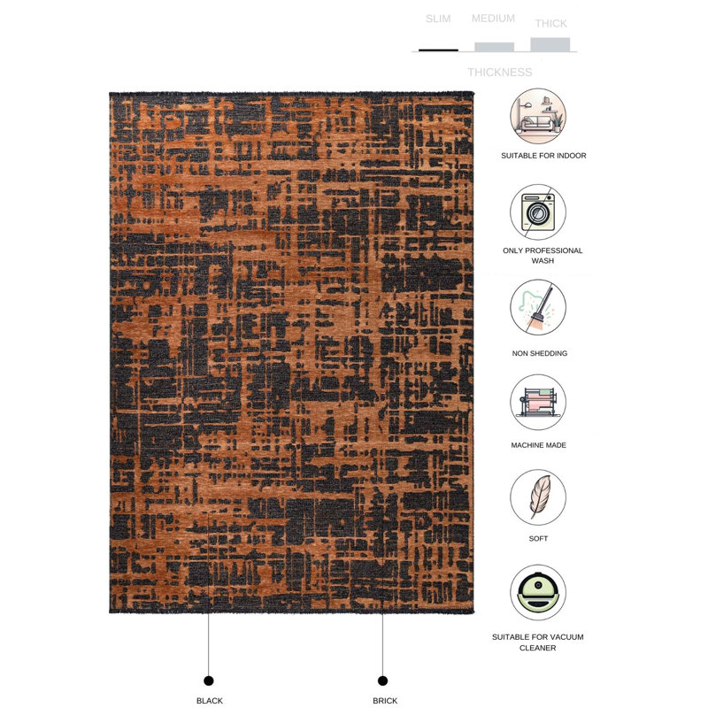 Toyana Striped Indoor Rug, Rectangle 5'3" x 7'7"