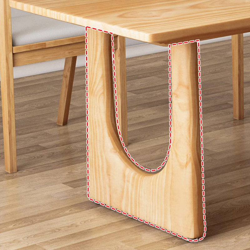 Table de salle à manger Burlywood, H 29,53 po x L 70,87 po x l 31,5 po
