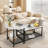 Nesting Table Set Of 2, Modern Round End Table & Rectangular Coffee Tables For Living Room Apartment-1738866689