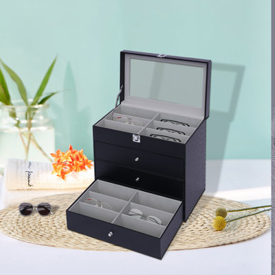 24 Slots Sunglasses Display Jewelry Box