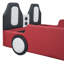 Lit plateforme simple avec roulettes-601193187